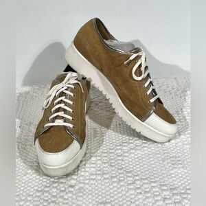 AQUATALIA Tan suede platform sneakers size 8‎